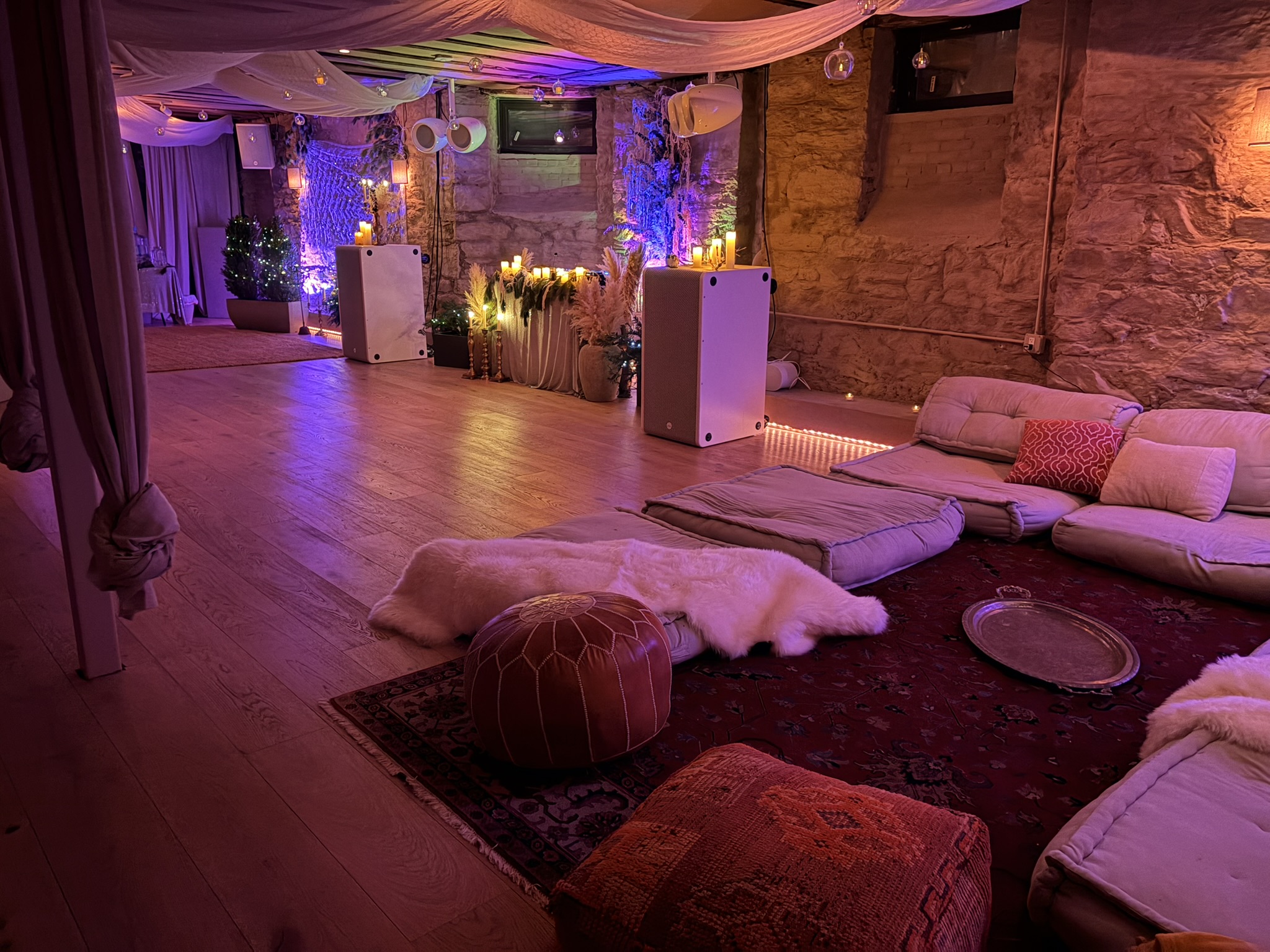 Event space lounge setup